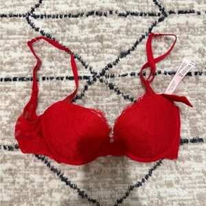 Victoria's Secret Vibrant Red Lace Bra